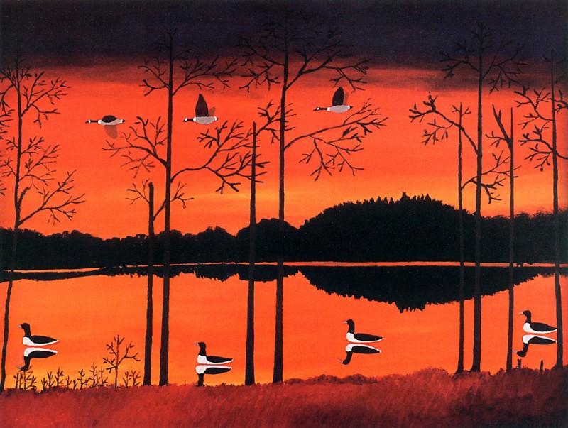 Закат на озере. Джо Норрис