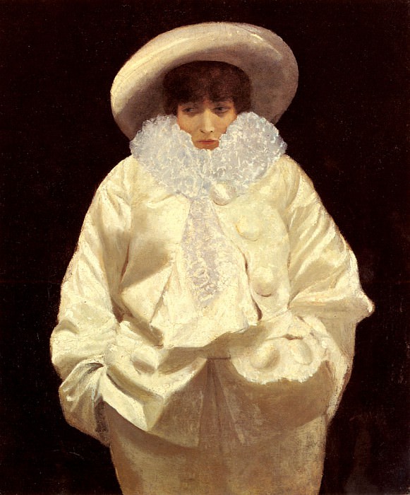 Sarah Bernhardt As Pierrot. Giuseppe De Nittis