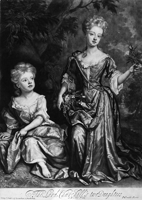 The Lord Churchill’s two Daughters. Sir Godfrey Kneller