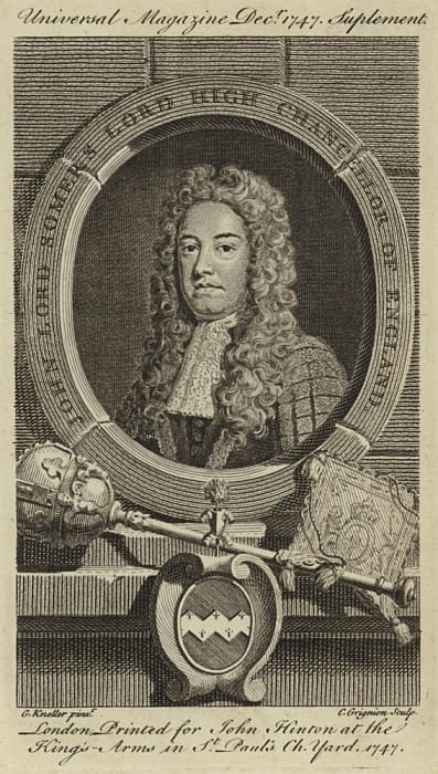 John Lord Somers, Lord High Chancellor of England. Sir Godfrey Kneller