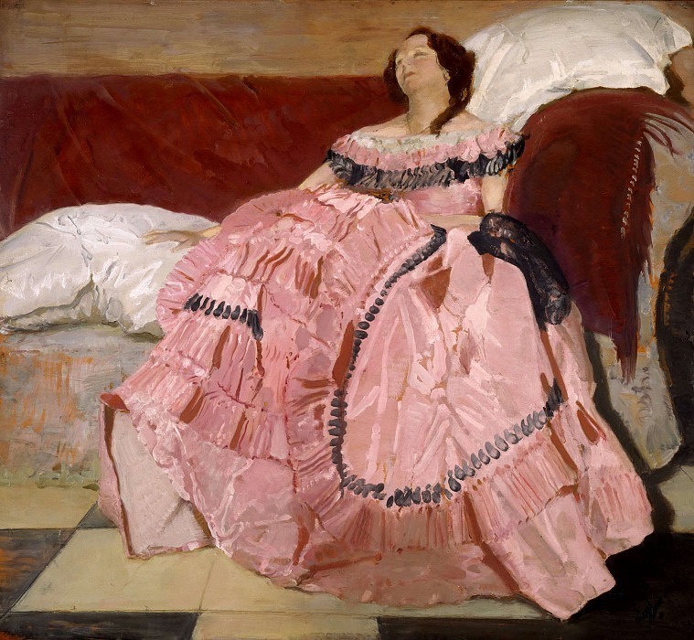Розовое платье. Уильям Николсон