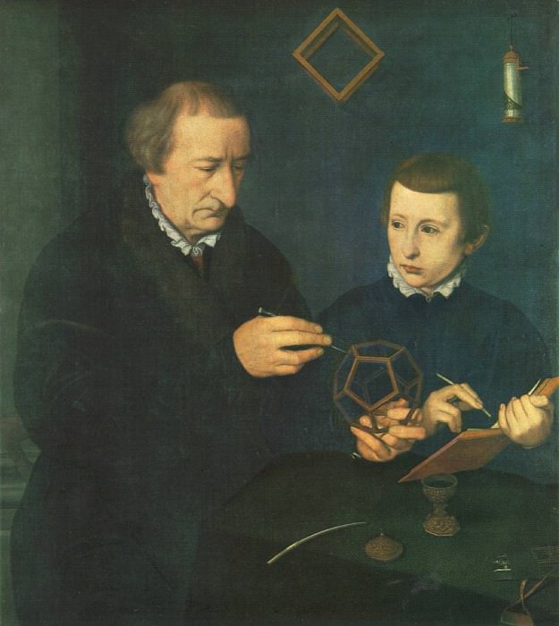 Portrait Of Johannes Neudorfer And His Son. Nicolas Neufchatel