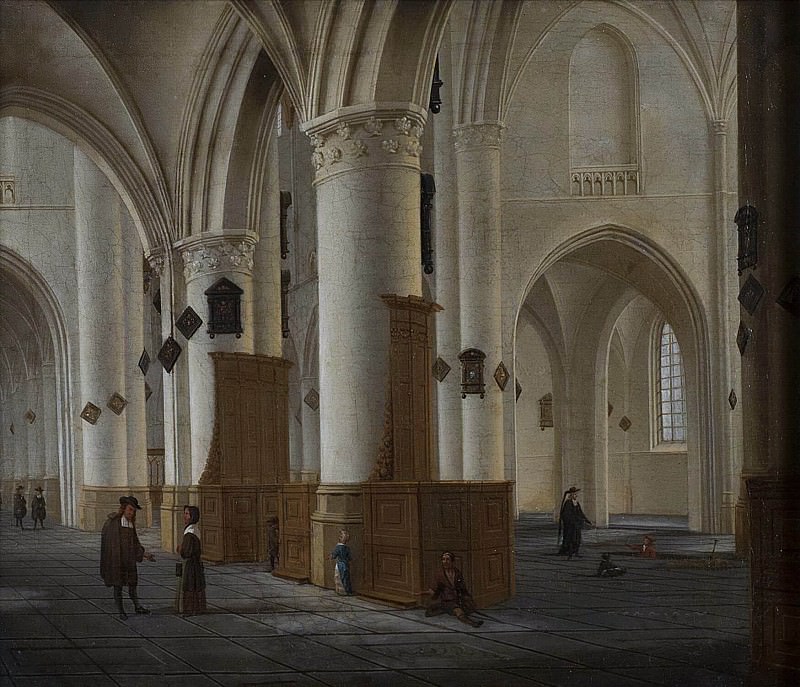 Interior of St Bavo in Haarlem, Isaak van Nickelen