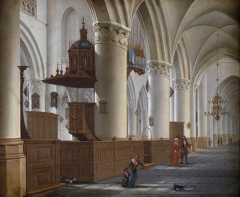 Interior of St. Bavo in Haarlem. Isaak van Nickelen