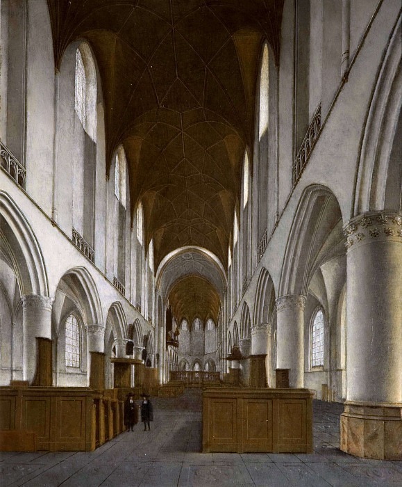 Interior of Saint Bavo, Haarlem. Isaak van Nickelen