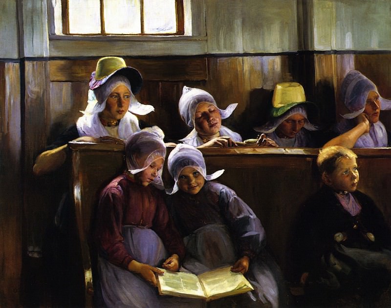 In the Church at Volendam, 1892. Elizabeth Nourse