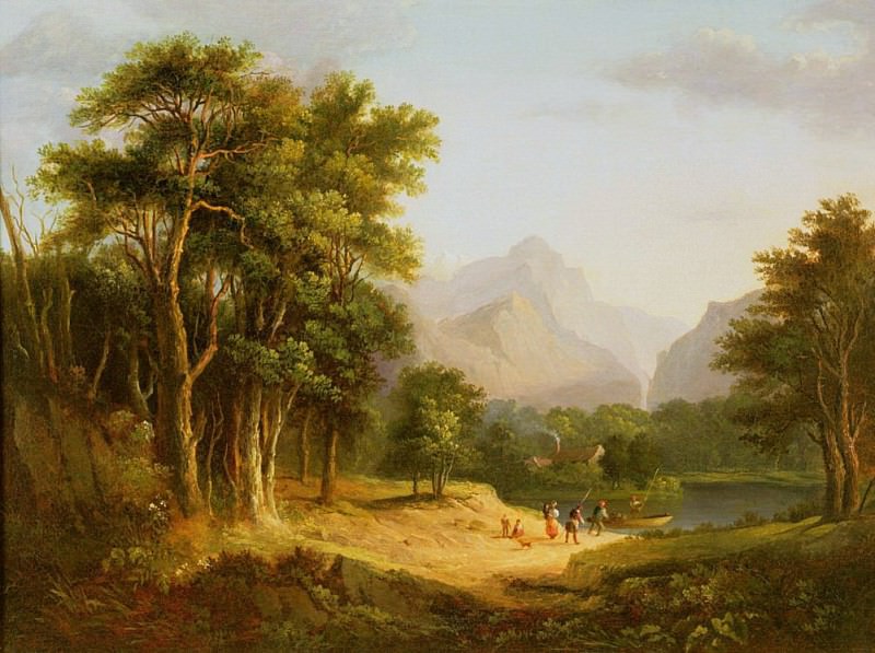 Highland Landscape with Figures. Alexander Nasmyth