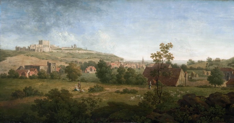 Пейзаж с Дуврским замком вдалеке