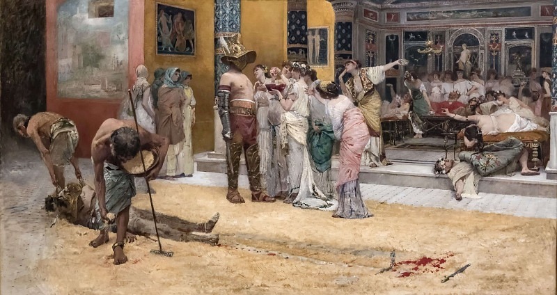 Gladiators at the Triclinium. Francesco Netti
