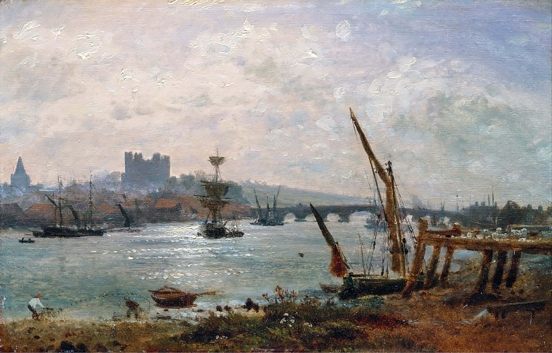 Rochester Cathedral and Castle. Frederick Nash