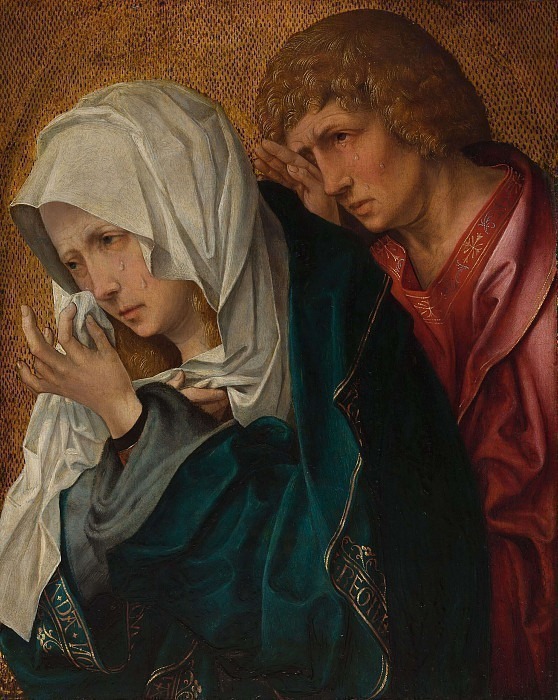 The Virgin and Saint John the Evangelist. Jacob Cornelisz Van Oostsanen (Workshop)