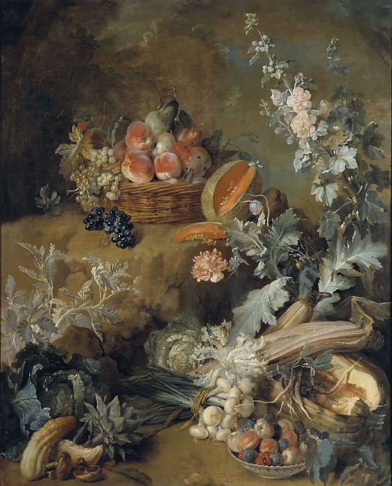 Still Life of Fruits and Vegetables. Jean-Baptiste Oudry