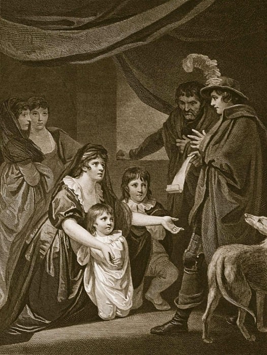 Lady Elizabeth Grey entreating Edward IV to protect her children. John Opie