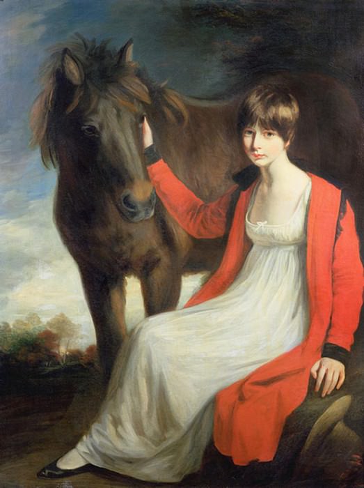 Portrait of Miss Emily Beauchamp with her Pony. John Opie
