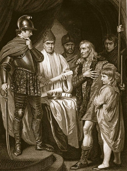 Baliol surrendering his crown to Edward I. John Opie