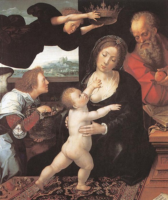 Holy Family 1522. Bernaert Van Orley