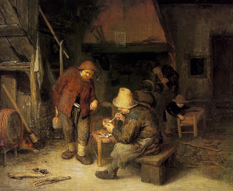 Peasants at Inn. Adriaen Van Ostade