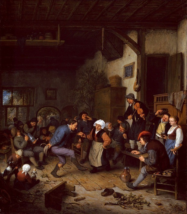 Merrymakers in an Inn. Adriaen Van Ostade