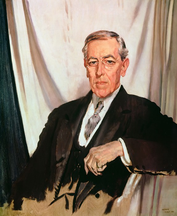 Portrait of Woodrow Wilson (1856-1924). Sir William Newenham Montague Orpen