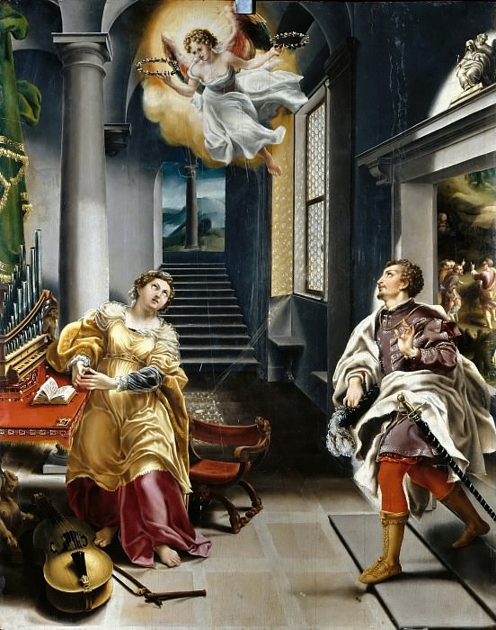 Saint Cecilia and Saint Valerian. Lelio Orsi