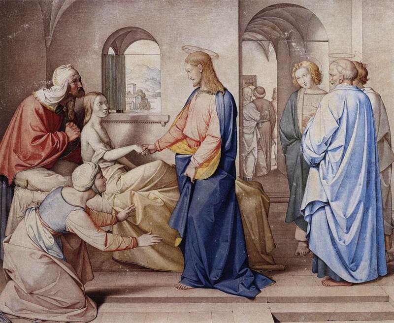 Christ Resurrects The Daughter Of Jairu. Johann Friedrich Overbeck