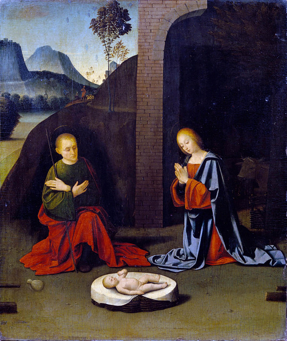 Adoration of the Infant Jesus. Ortolano (Giovanni Battista Benvenuti)