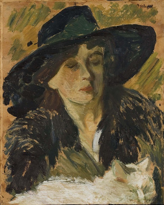 Lady in a Black Hat. Helmer Osslund