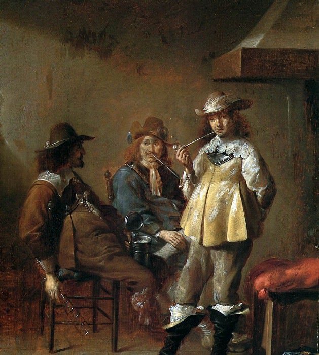 Soldiers in a interior. Jan Olis