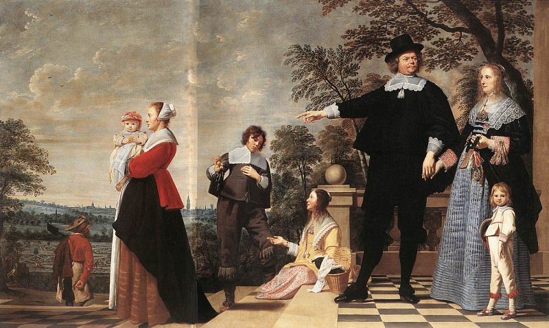 Portrait Of A Bruges Family. Jacob Van The Elder Oost