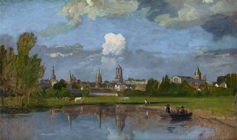 Oxford from the River with Christ Church in the Foreground. William Turner of Oxford