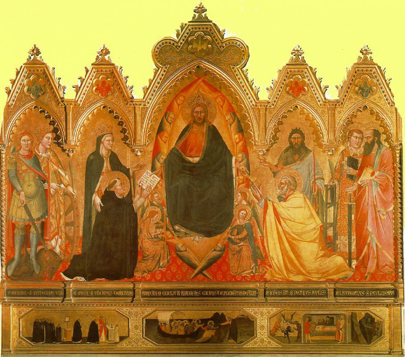 Алтарь Строцци, 1354-57. Андреа Орканья