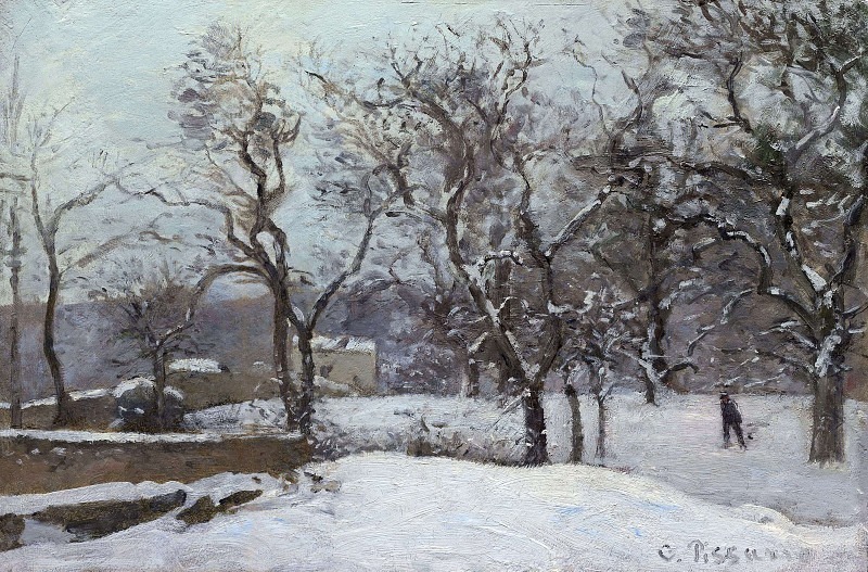 Snow at Louveciennes. Camille Pissarro