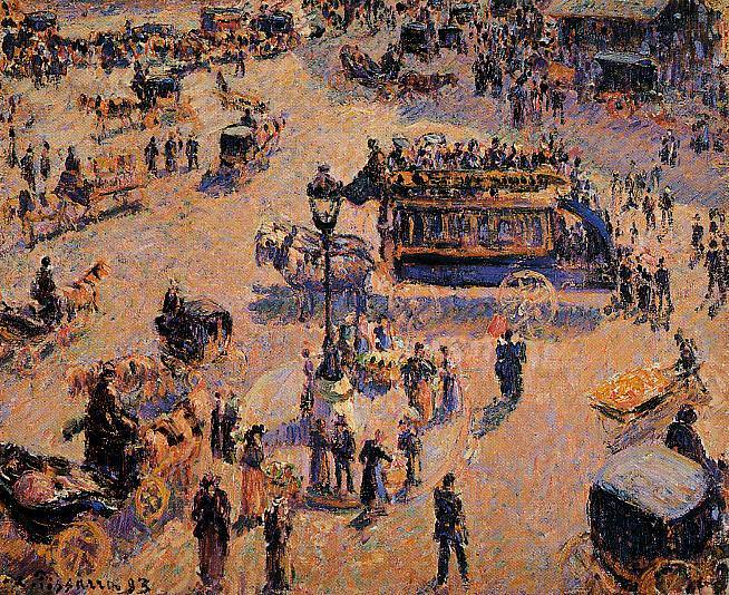 Place Saint-Lazare. (1893). Camille Pissarro