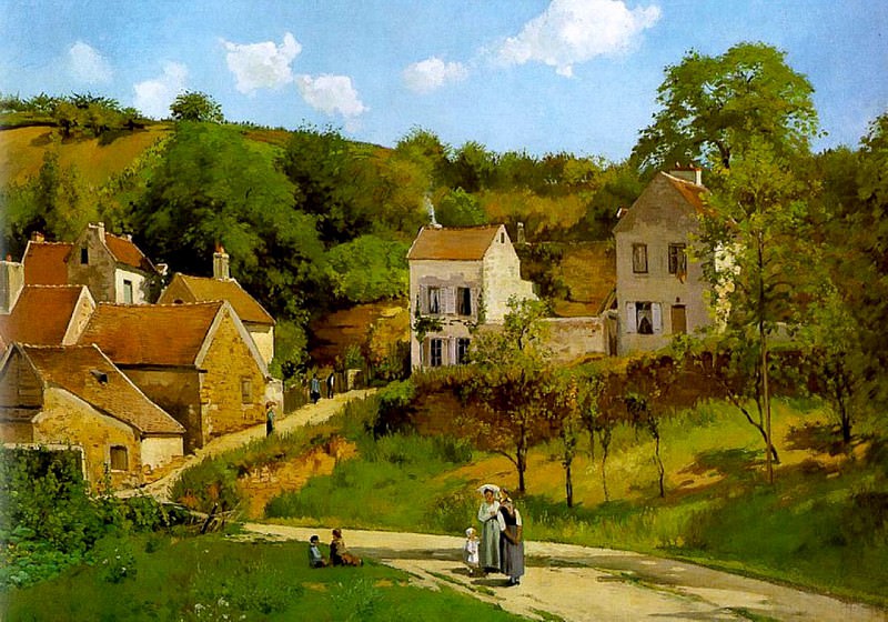 Селение Эрмитаж в Понтуазе (1867). Камиль Писсарро