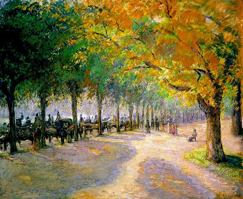 Hyde Park, London. (1890). Camille Pissarro