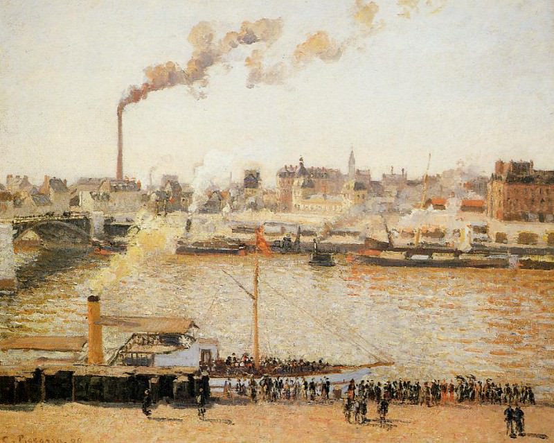 Rouen, Saint-Sever - Morning. (1898). Camille Pissarro