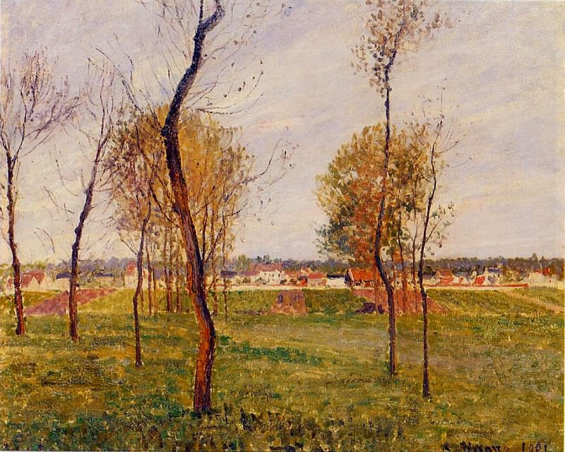A Meadow in Moret. (1901). Camille Pissarro