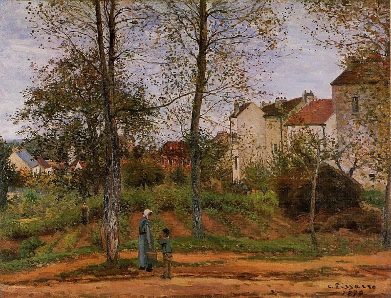 Пейзаж вблизи Лувесьена (1870). Камиль Писсарро
