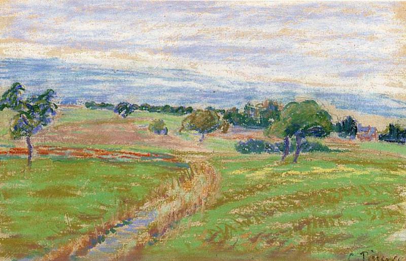 The Hills of Thierceville. (1889-90). Camille Pissarro