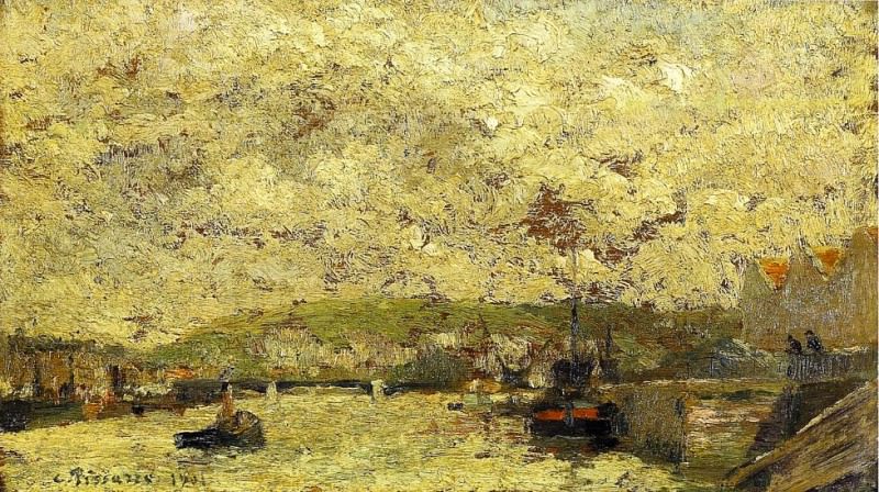 The Seine at Rouen. (1901). Camille Pissarro