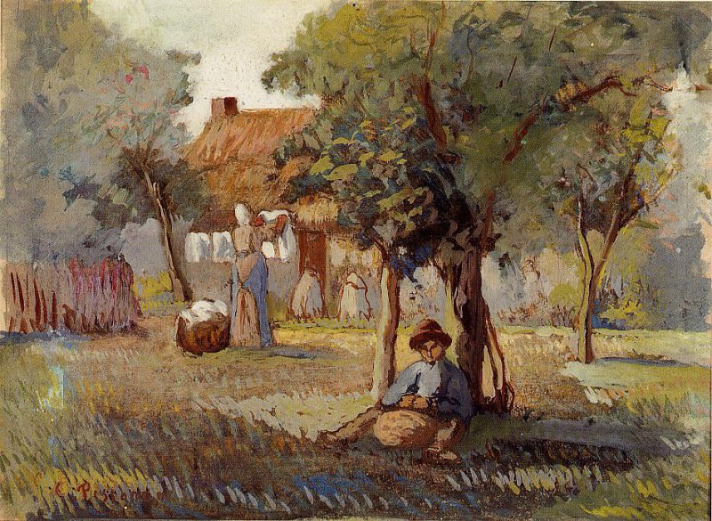 Family Garden. Camille Pissarro