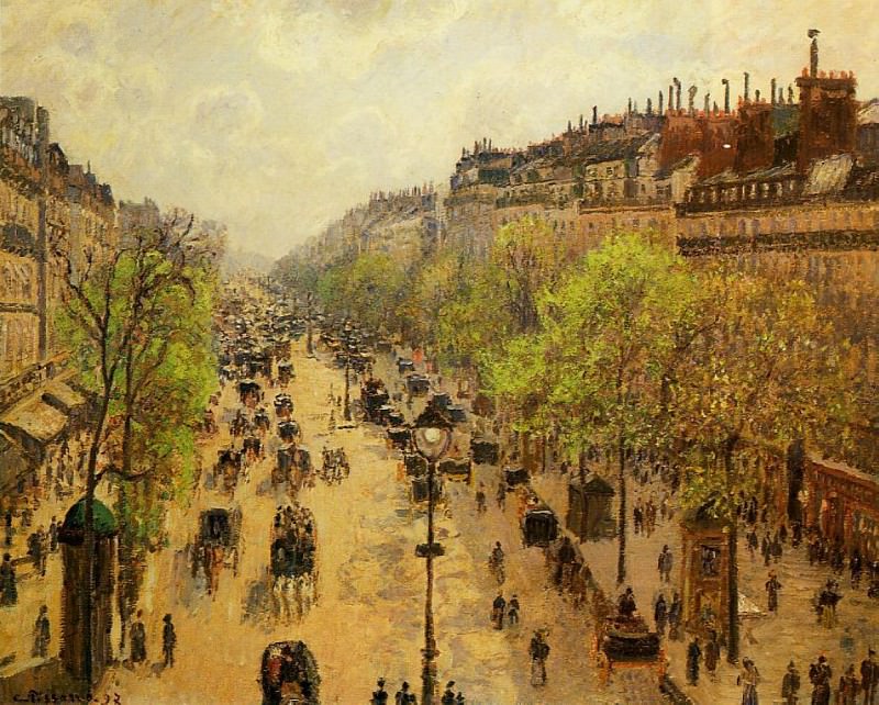 Boulevard Montmartre - Spring. (1897). Camille Pissarro