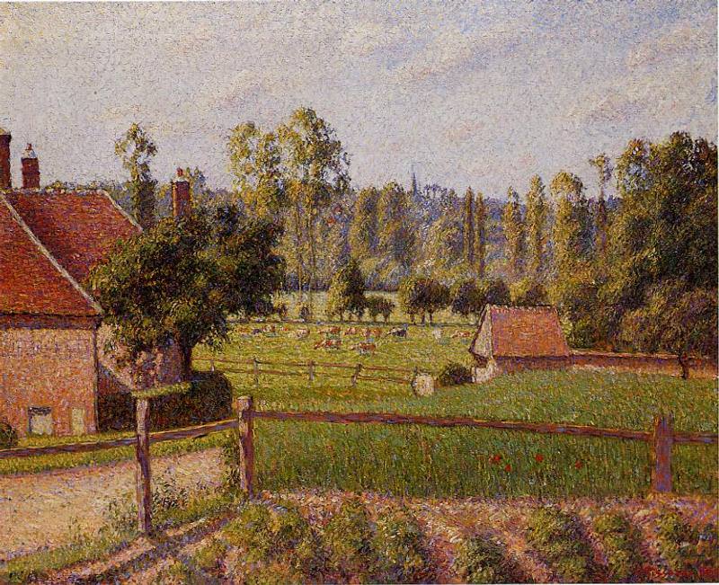 A Meadow in Eragny. (1889). Camille Pissarro