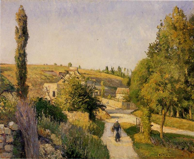 Landscape at lHermitage, Pontoise. (1874). Camille Pissarro