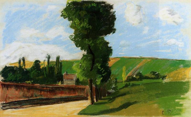 Landscape at Pontoise 2. (1873). Camille Pissarro