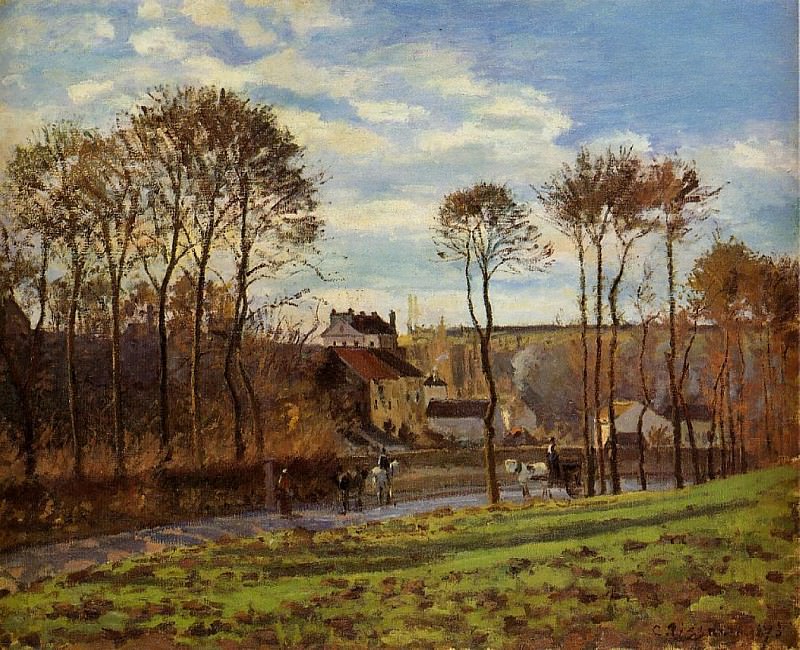 Pontoise, Les Mathurins. (1873). Camille Pissarro
