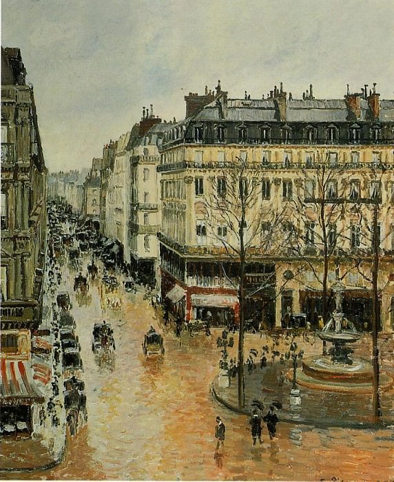 Rue Saint-Honore - Afternoon, Rain Effect. (1897). Camille Pissarro