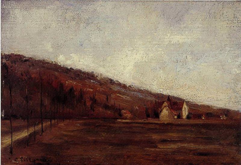 Этюд к картине -Берега Марны зимой- (1866). Камиль Писсарро