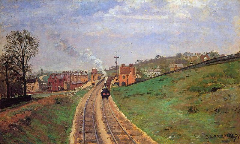 Ветка -Лордшип-, станция -Далвич- (1871). Камиль Писсарро