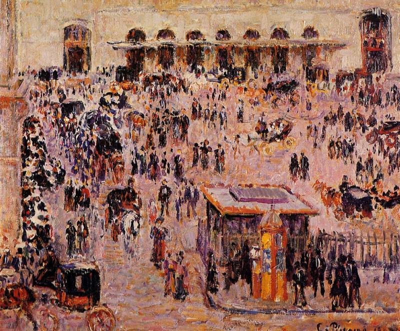 Cour du Havre, Gare Saint-Lazare. (1893). Camille Pissarro